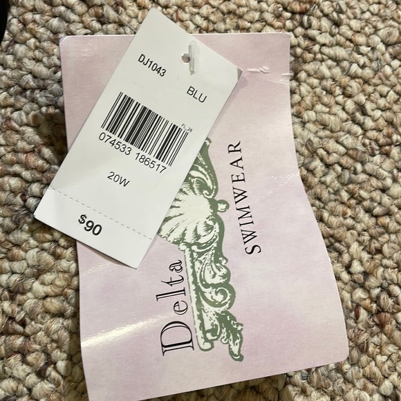 Delta Burke push up one- piece swim Dress Size : 20W in blue and black - Picture 8 of 8